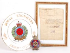 ROYAL ENGINEERS CAR BADGE & RELATED ITEMS