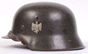 RARE ORIGINAL GERMAN M42 NAZI THIRD REICH STEEL HELMET