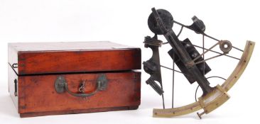 19TH CENTURY ANTIQUE NAVAL SEXTANT FROM SS CAMBRIA