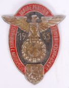 GERMAN ORIGINAL WWII BRAUNE PFINGSTEN PLAQUE / BADGE