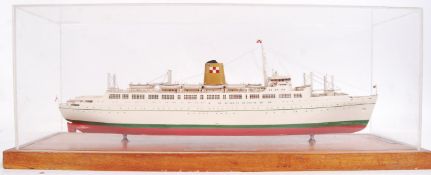 SS EMPRESS OF BRITAIN WOODEN MODEL SHIP
