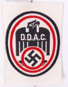 NAZI GERMAN DDAC CLOTH PATCH