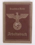 ORIGINAL GERMAN WWII THIRD REICH ARBEITSBUCH WORK BOOK