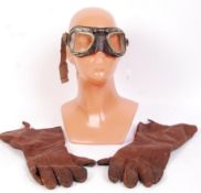 VINTAGE MOTORCYCLE GLOVES AND GOGGLES