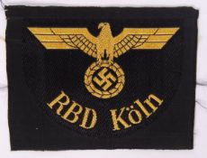 NAZI GERMAN RBD STATE RAILWAY PATCH