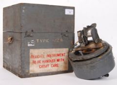 WWII AZIMUTH CIRCLE NO.4 COMPASS IN ORIGINAL WOODEN BOX