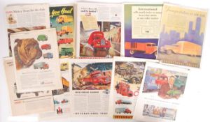 ASSORTED VINTAGE AMERICAN TRUCK ADVERTISING EPHEMERA