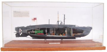 HMS X7 MIDGET SUBMARINE WOODEN MODEL