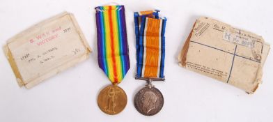 WWI FIRST WORLD WAR MEDAL PAIR - ROYAL WARWICKSHIRE REGIMENT