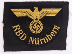 NAZI GERMAN RBD NURNBERG PATCH