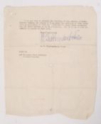 PART LETTER SIGNED BY HIS DIVINE GRACE A.C. BHAKTIVEDATA SWAMI