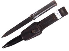 SOCKET BAYONET IN LEATHER SCABBARD