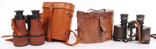 WWI NAMED PAIR OF BINOCULARS