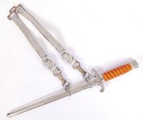 RARE GERMAN ARMY DRESS DAGGER AND HANGER