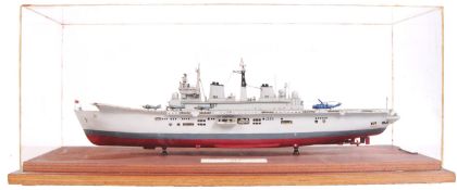 HMS ARK ROYAL 1985 WOODEN MODEL