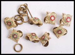 A collection of 8x vintage British uniform epaulet