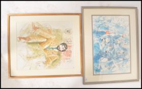 Lucille Cranwell. A signed watercolour framed and