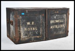 A rare 19th century campaign chest of drawers trav