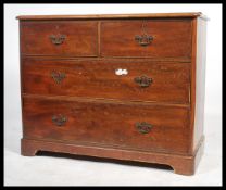 A 19th century mahogany chest of two short and two