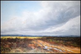A Walli. English school Cornish moors scene in oil