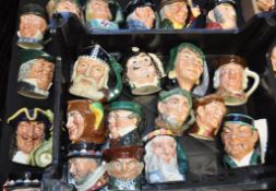A collection of 20 plus Royal Doulton Character jug to include Dickensian , Neptune etc. Please