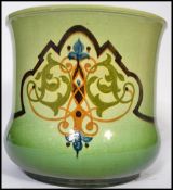 A stunning 19th century Art Nouveau large ceramic Majolica planter, two tone glaze with hand painted