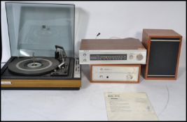 A retro Sony St 73 AM / FM tuner together with a Ferguson record deck, Pye Stereo +2 etc please