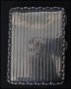 An early 20th century silver hallmarked ladies aide memoir  / card case by WG Sother and Co.