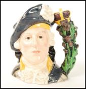 A Royal Doulton character jug entitled Bonnie Prince Charlie d6858 , handle modelled after a thistle