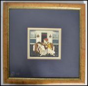 A framed and glazed late 19th / early 20th century erotic painting on Ivory the painting believed to