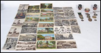 A group of vintage items dating from the 19th century to include a Victorian three piece Imari