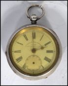 An early 20th century silver cased pocket watch by Fattorini and Sons Bradford Suisse Non Magnetic