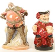 A Royal Doulton figurine Falstaff HN2054 and a Falstaff Toby jug. Note; from an extensive private
