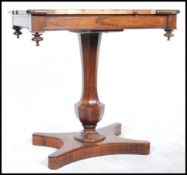 A 19th century rosewood occasional / writing table with square top, having single frieze drawer,