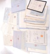 Bundle of old English paperwork from Victoria to George 6th.Billheads / Receipts etc 130+  mostly