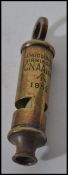 A vintage mid 20th century believed Policeman issued 1952 Hudson military issue whistle.