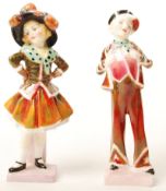 A Royal Doulton pair of figures 'Pearly Boy' and 'Pearly Girl' HN2035 and HN2036 (2). Note; from