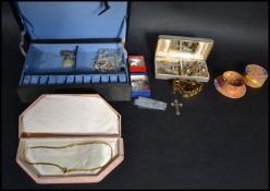 A collection of 20th century costume jewellery to include necklaces, bracelets, ball watch / clock