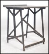 An unusual  vintage 20th century folding child's folding metamorphic slatted wood desk and