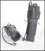 A good pair of mid 20th century Strand Electric Theatre Spot lights in a black colourway with