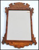 A good 19th century carved walnut framed pier mirror. The central mirror having a  cushion edge