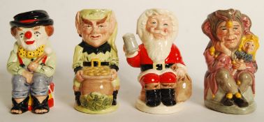 A group of four Royal Doulton limited edition character Toby Jugs The Clown D6935 1047/3000 , The