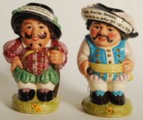 A pair of Royal Doulton character Toby Jugs Mansion House Dwarf Father and Son D7134 and D7135 184