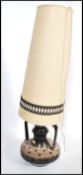 A large retro mid 20th century West German fat lava type ceramic drip glazed floor - table lamp