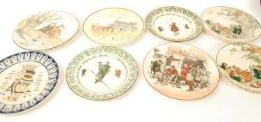 A group of Royal DOulton character / Series ware plates to include Under The Greenwood Tree Where in