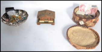 A collection of vintage costume jewellery to include rings , necklaces bracelets earrings etc.