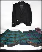 A collection of Scottish formal wear to include kilts and the waistcoats ( see illustrations ).