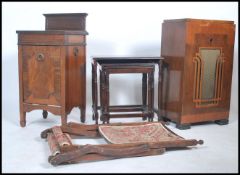 A collection of furniture dating from the early 20th century to include a centre table,