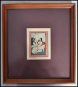 A framed and glazed late 19th / early 20th century erotic painting on Ivory the painting believed to