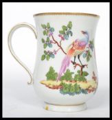 A Chelsea bell shape  tankard hand painted with bi